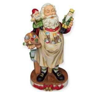 Vintage HOMCO Santa's Toy Shop Workshop Painting Toys Figurine #5500 7.5" Tall